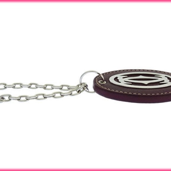 Authentic Cartier key ring Key holder Red Silver Woman - Picture 4 of 5